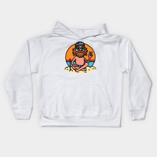 The Beach Is Groovy Dude (No type) Kids Hoodie